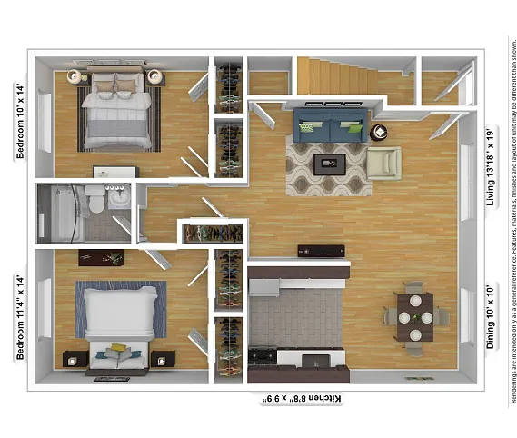 Floor plan 2 Bedroom