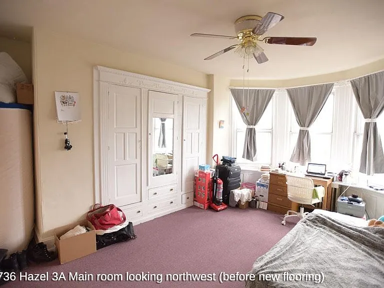 Main room before new floor viewing Northwest