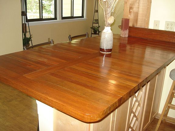 Brazilian Ipe Wood on Breakfast Bar