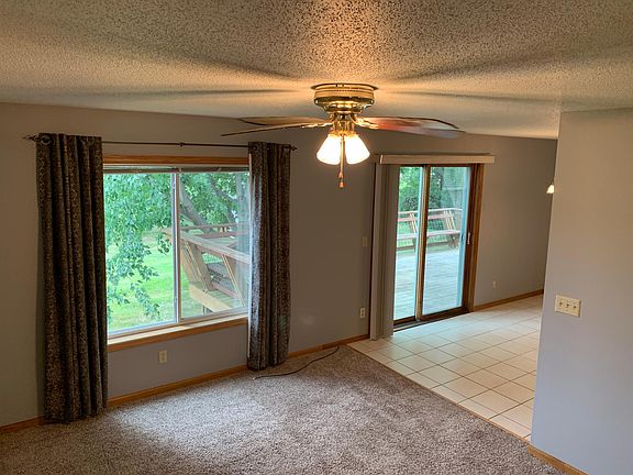 Living room kitchen and deck.