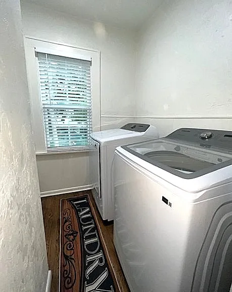 New Full-Size Washer and Dryer in designated area