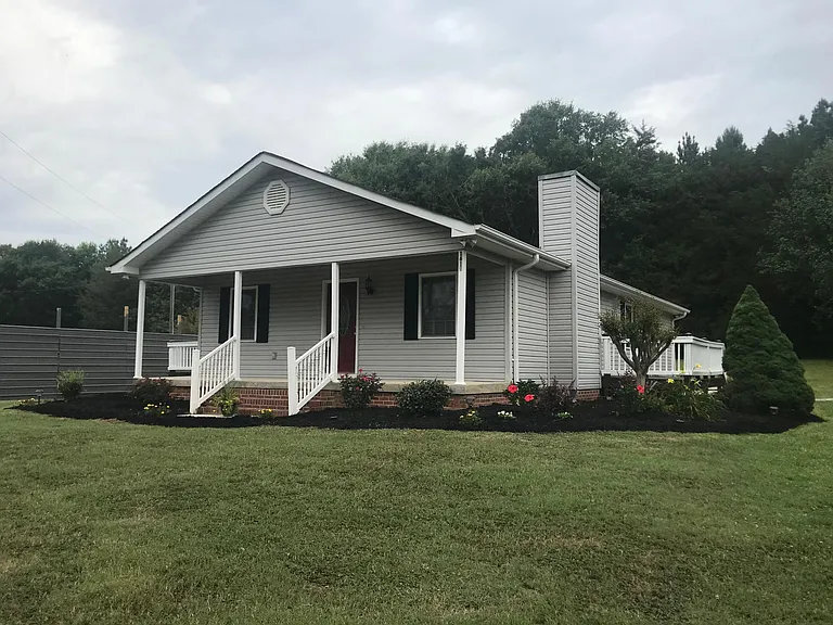 Fresh Mulch and Side Porch