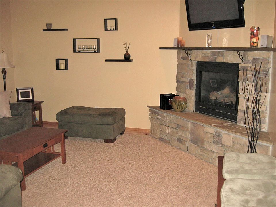 Cozy gas fireplace in the living room