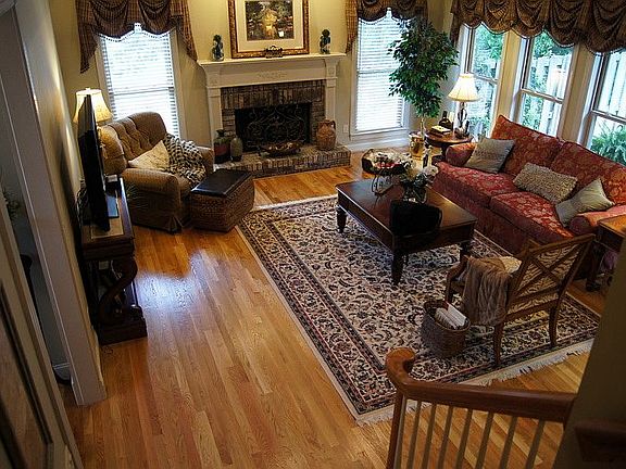 View of Family rm from stair