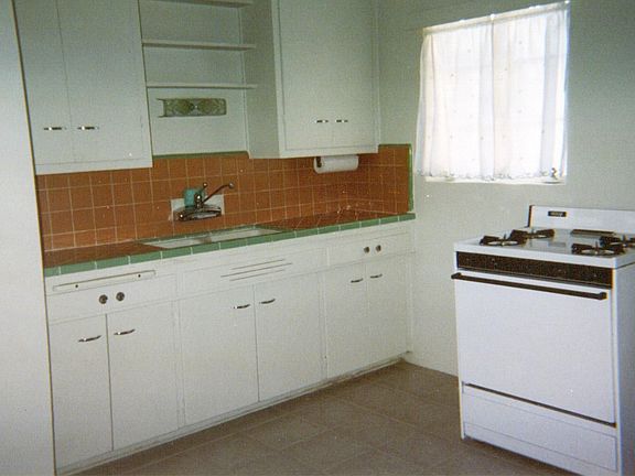 Kitchen with gas stove