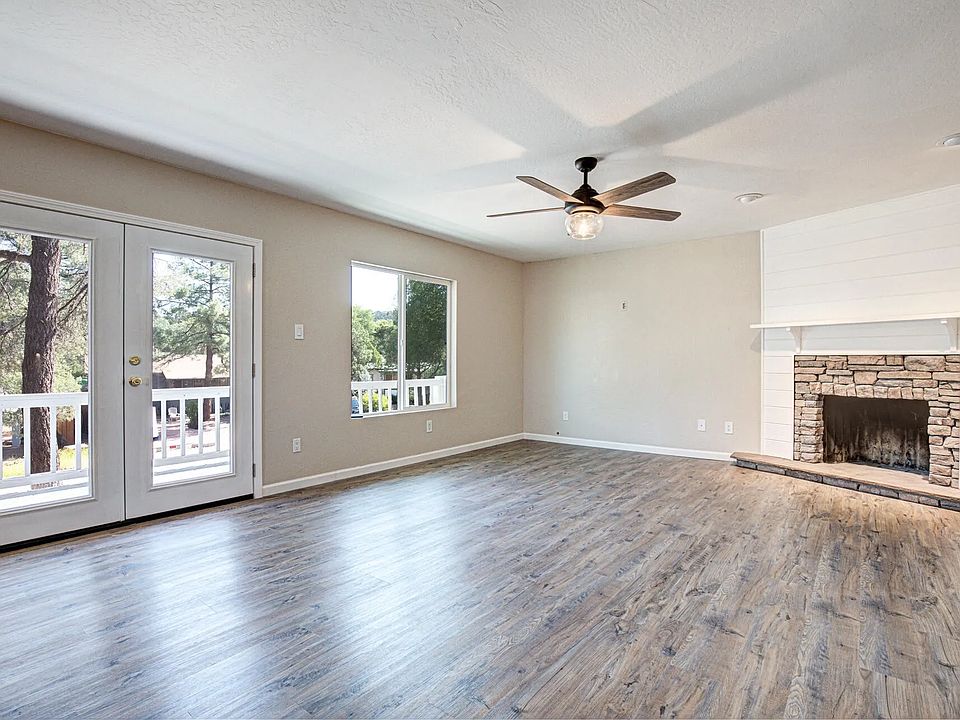 large woodburning fireplace