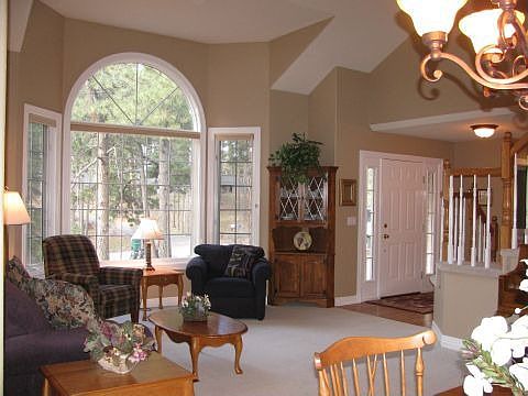 Vaulted ceiling in formal living room
