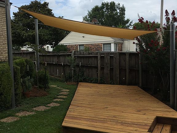New deck and shade sail.