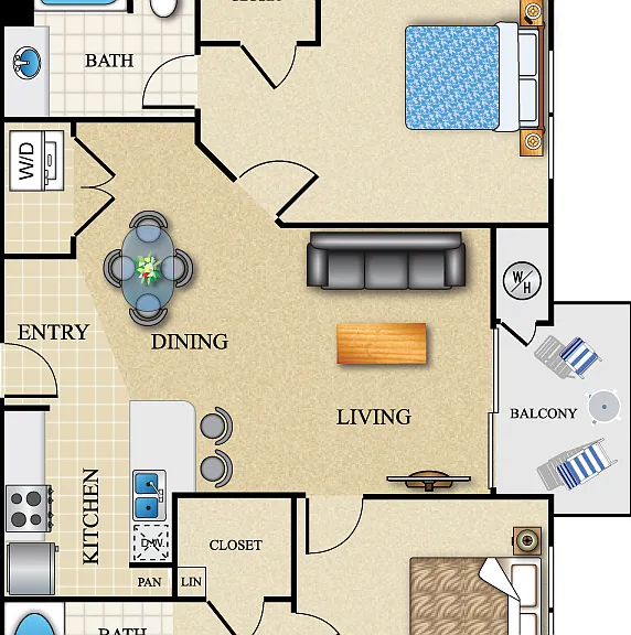 Plan K (PII) Floorplan Diagram