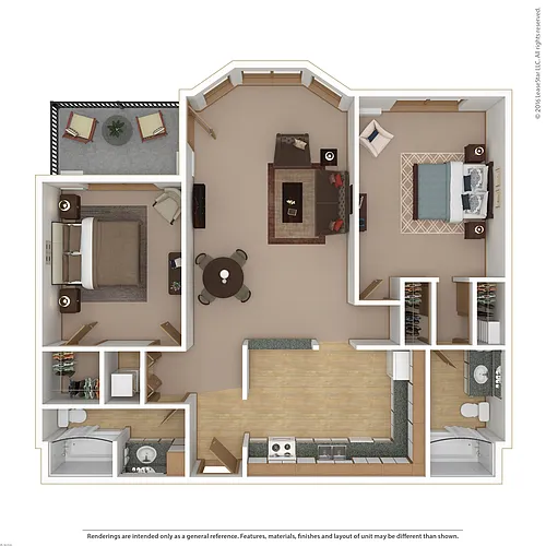 Floor plan 2 Bedroom - B1