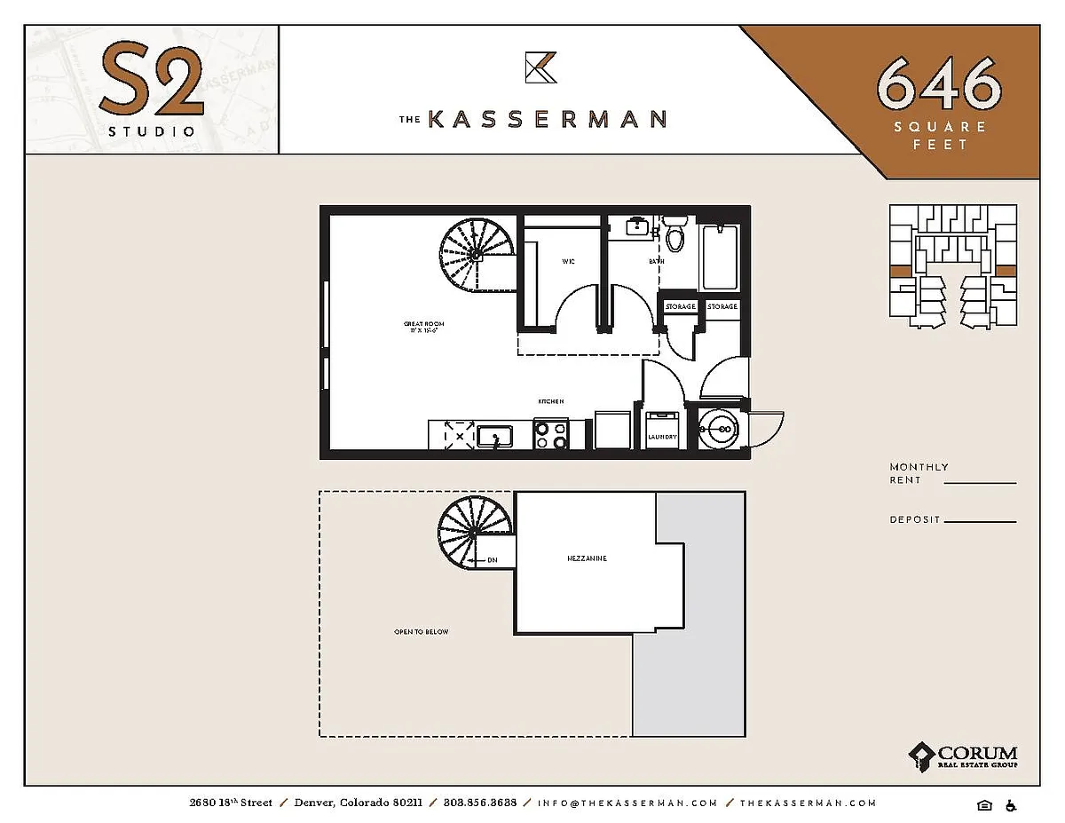 Floor plan S2 Mezzanine