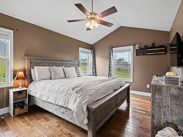 Walls are now white in the master bedroom.