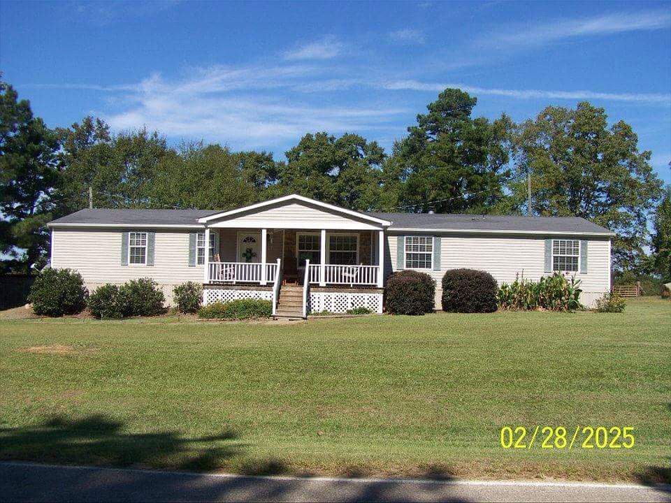 Front view on paved road