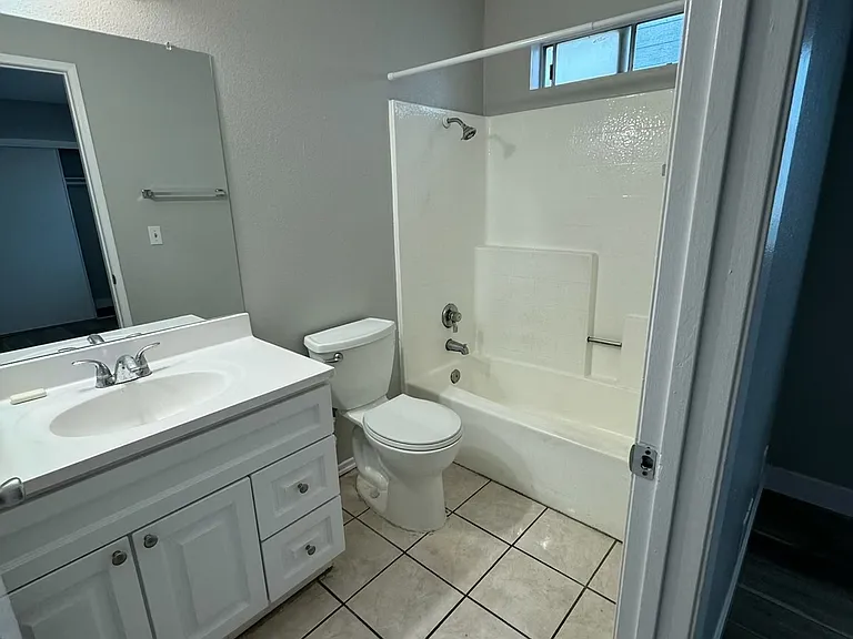 Large, full bathroom