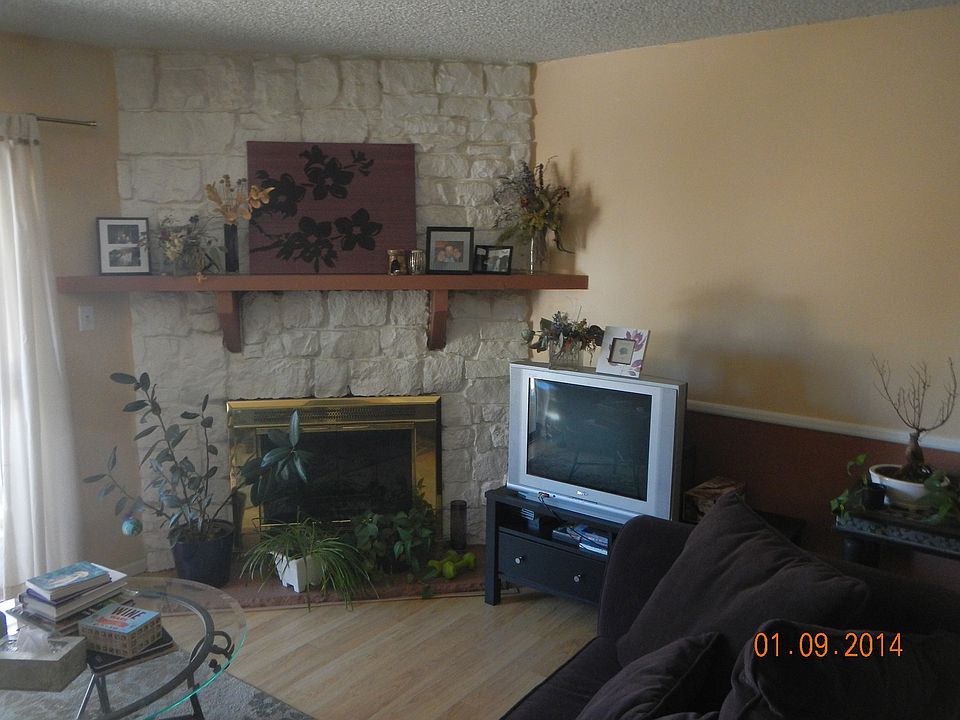 Gas fireplace in living room