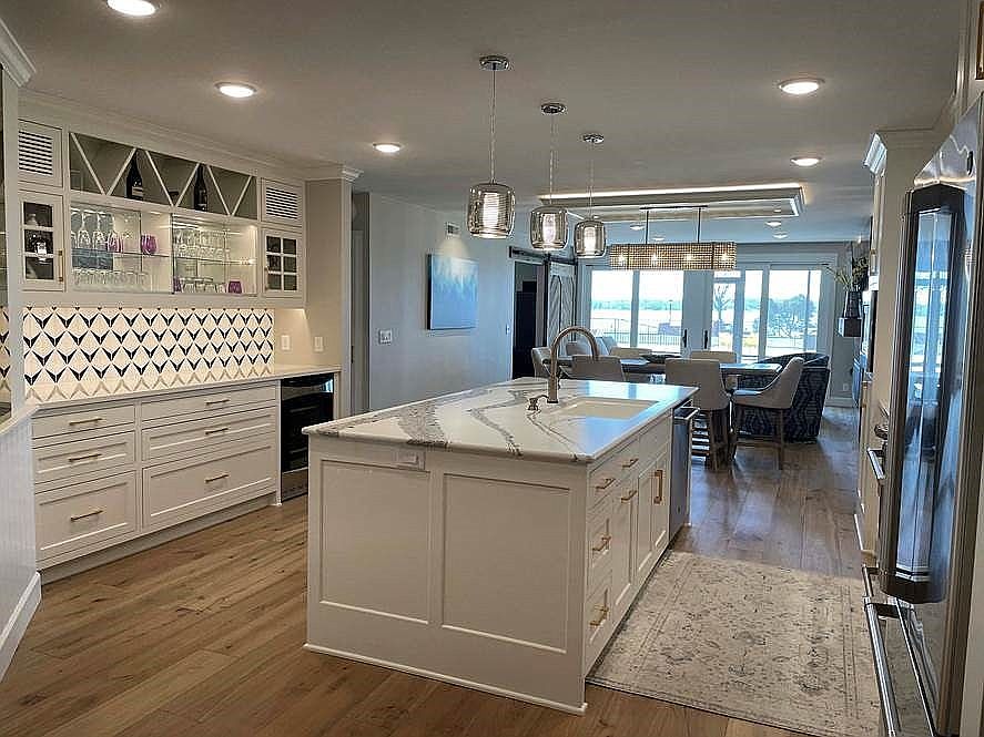 Kitchen and bar vanity.