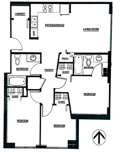 Floor plan 3 Bedroom A