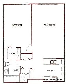 Floor plan One-Bedroom