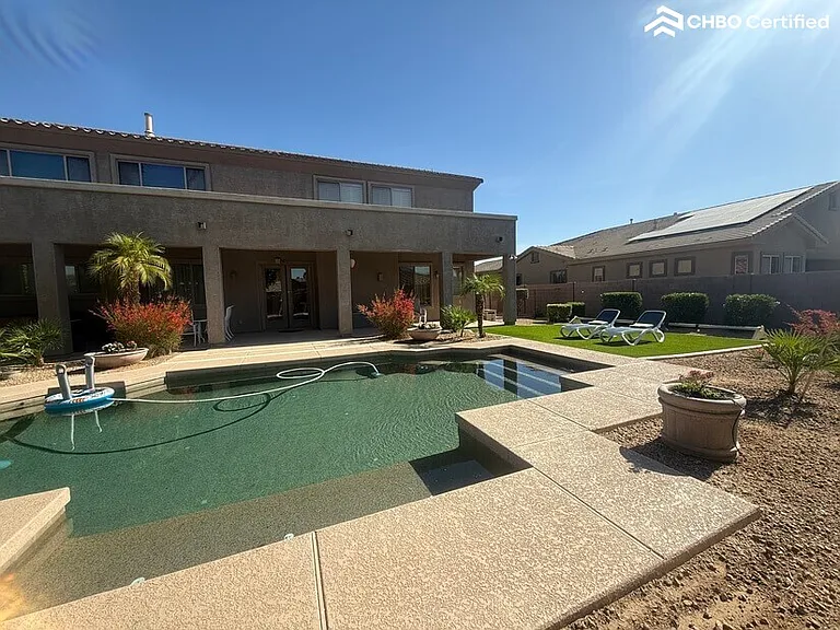 Large resort backyard