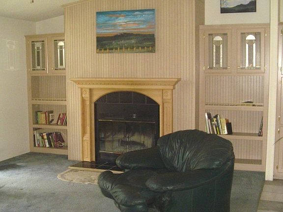 Fireplace in den