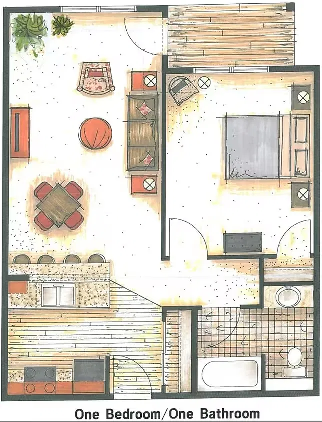 Floor plan 1 Bedroom