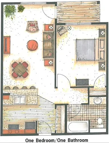 Floor plan 1 Bedroom