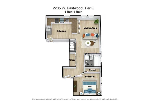 Floor plan One Bedroom