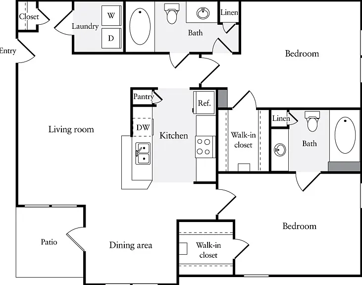 Plaza at Westchase - B3 - 2 Beds - 2 Baths - 1099 Sq. ft.