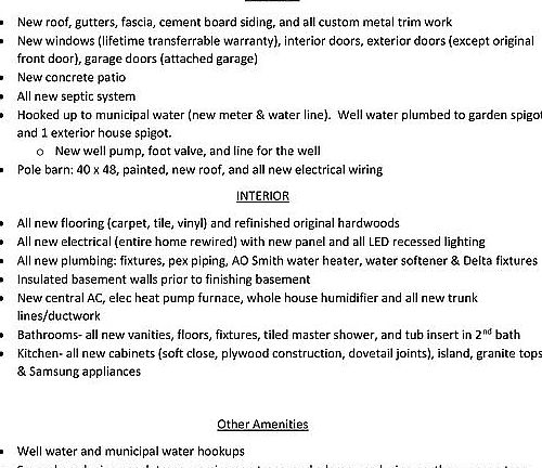 Renovation List 2017