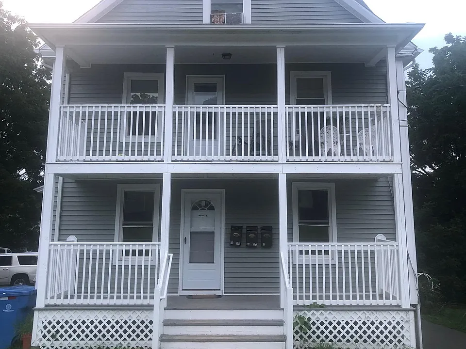 Beautiful new siding and peaceful porch area
