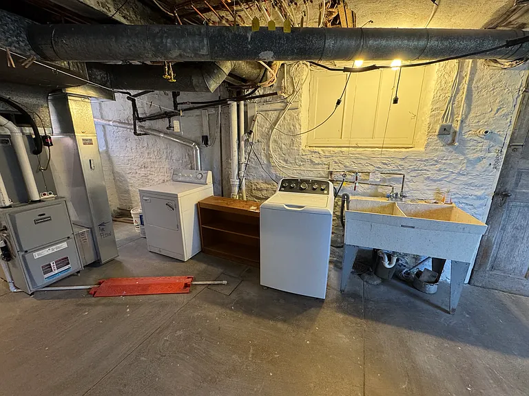 Laundry in basement