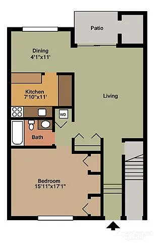 Floor plan 1 Bedroom