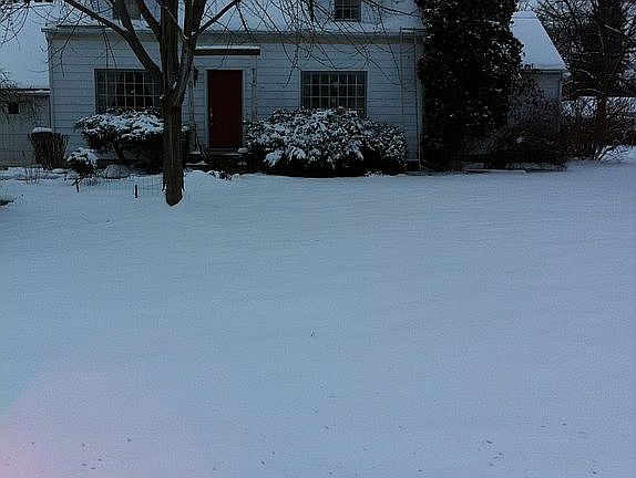 A road view on a snowy day