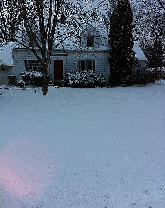 A road view on a snowy day