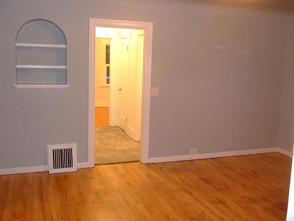 Living room looking down hall