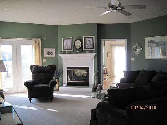 Double sided gas log fireplace!