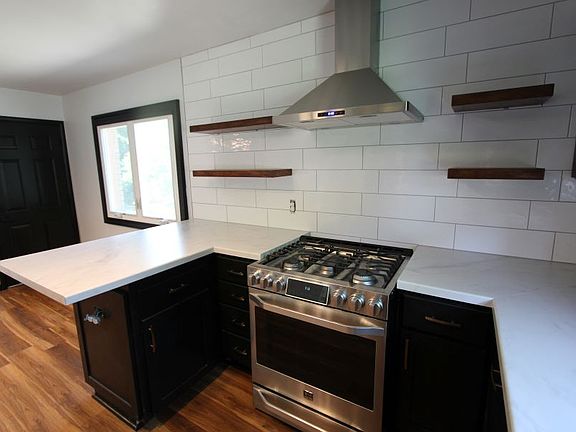 kitchen with island bar