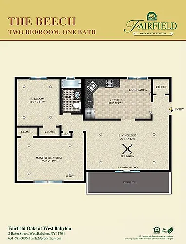 Floor plan The Beech Two Bedroom