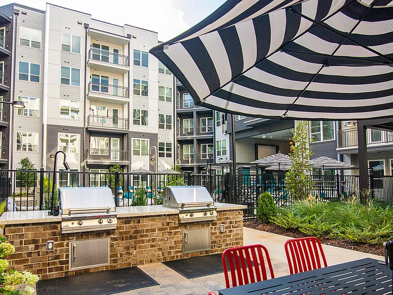 Poolside Grilling and Picnic Area