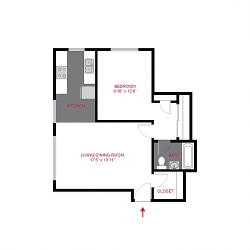 Floor plan Plan A - One Bedroom