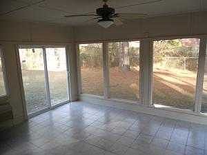 Sun room with tons of windows and great view