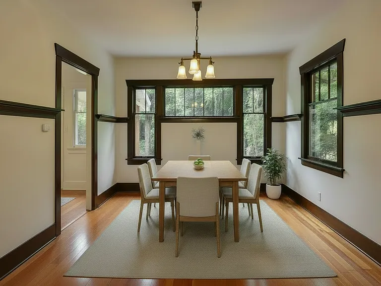 dining room staged