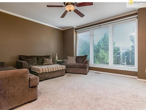 Spacious great room with large windows