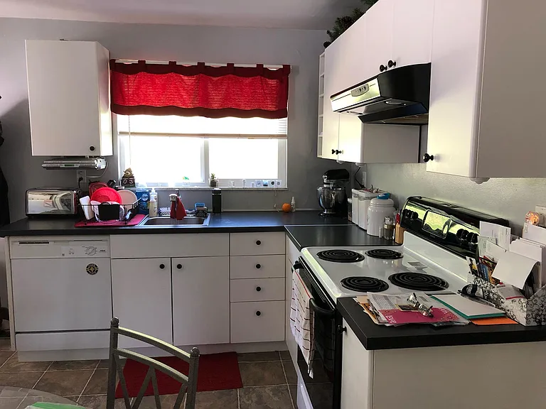 House is all electric with wole house A/C, electric range, garbage disposal, dishwasher and refrigerator.