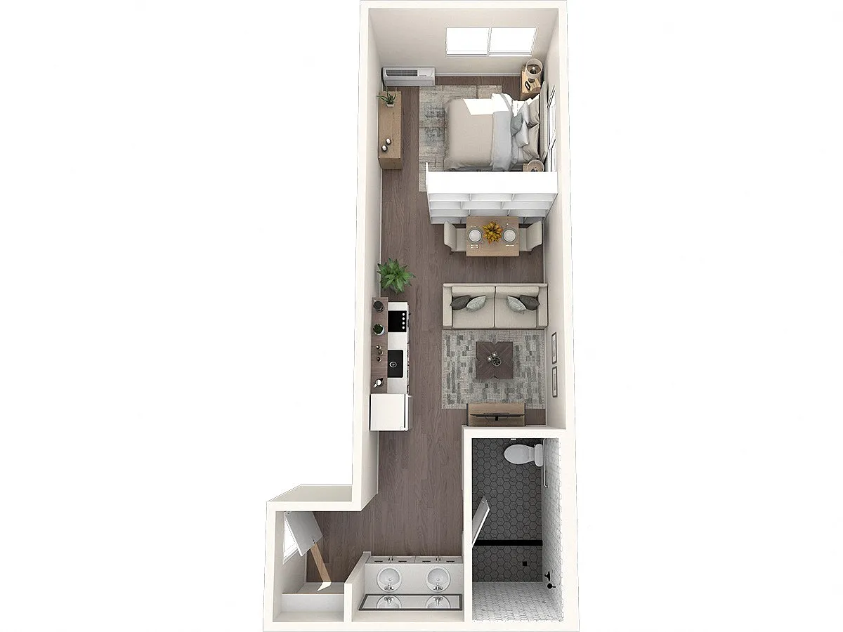 Floor plan Deluxe Studio B ADA