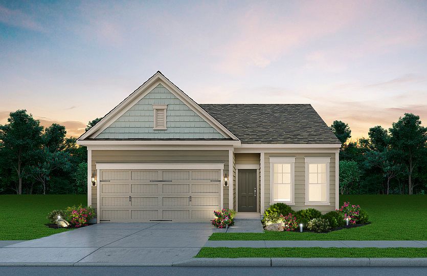 Blue Rock Exterior Rendering - Elevation 1 at Montebello in Sterling, VA.