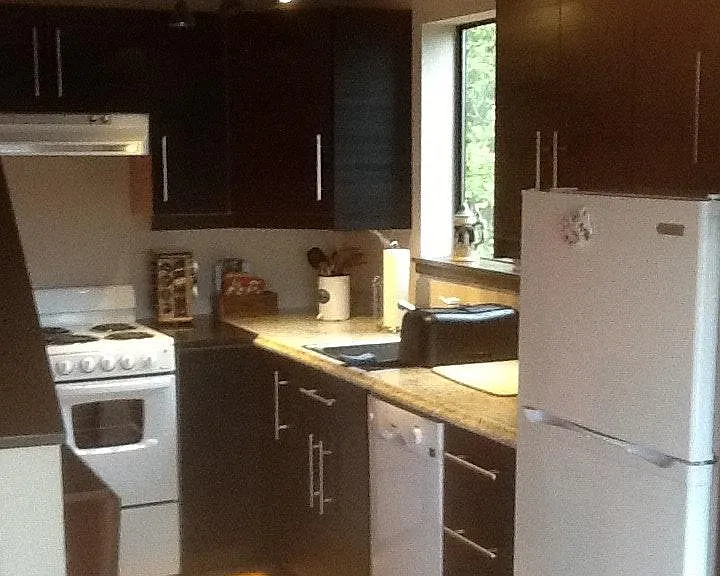 updated galley kitchen newer appliances