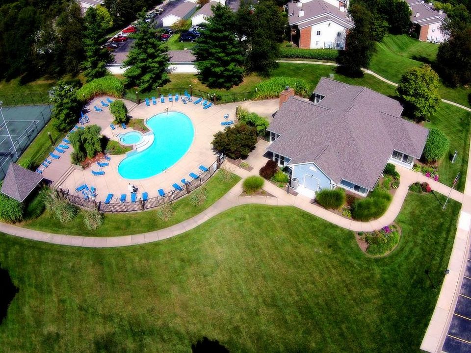 Aerial View of Pool and Clubhouse