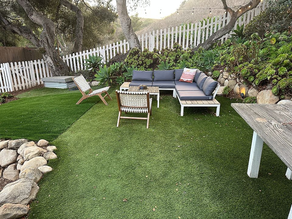 Furnished side yard next to Elings Park