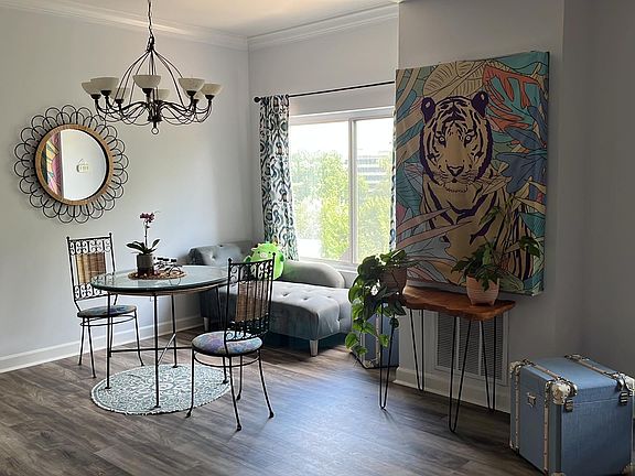 This reading nook is perfect for warm afternoons and rainy days.